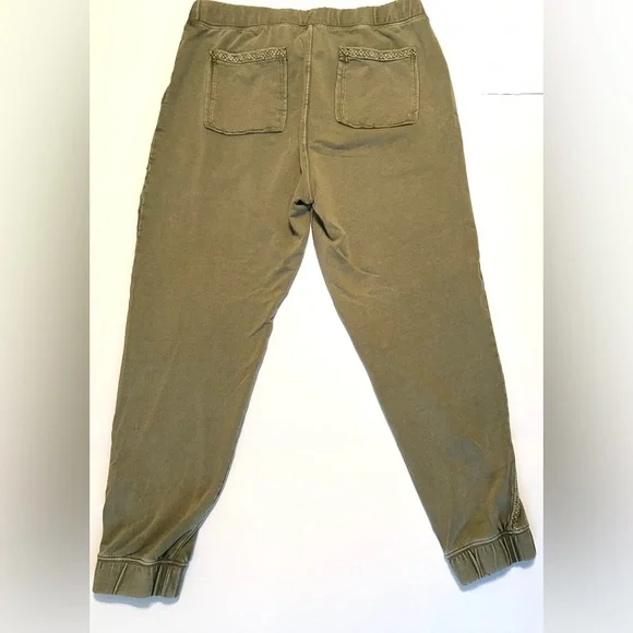 Sundance Olive Green Embroidered Floral Soft Versatile Joggers - Picture 7 of 8